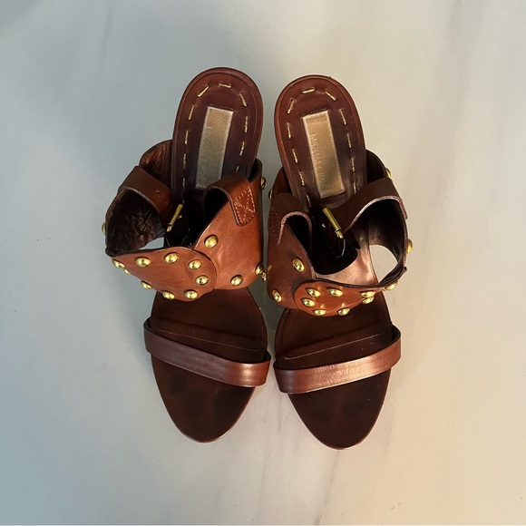 MICHAEL KORS GENEVA STUDDED PLATFORM SHOES 9.5M - Picture 5 of 10